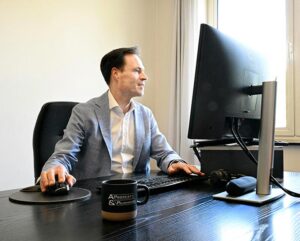 Executive in a business office.