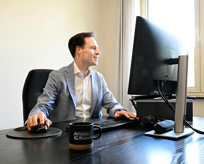 Executive in a business office.